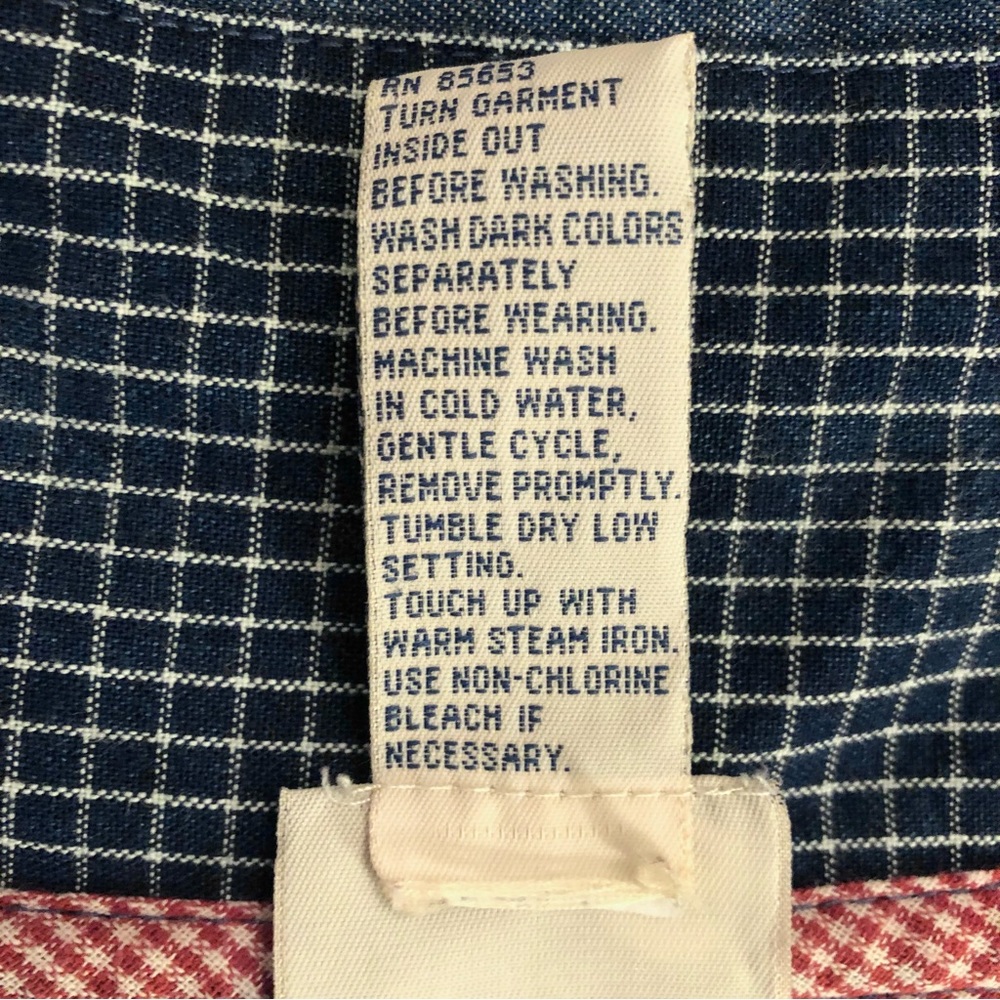 Vintage Patchwork Patriotic Collared Blue Denim V… - image 5